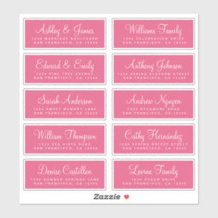 Chic Calligraphy Wedding Guest Address Labels