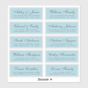 Chic Calligraphy Wedding Guest Address Labels