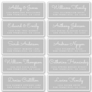 Chic Calligraphy Wedding Guest Address Labels