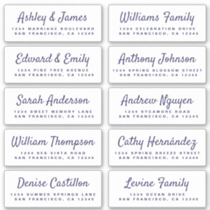 Chic Calligraphy Wedding Guest Address Labels
