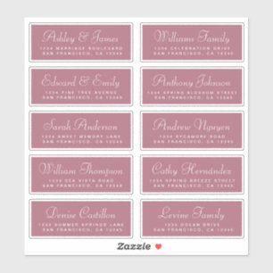 Chic Calligraphy Wedding Guest Address Labels