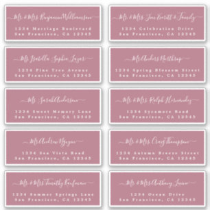 Chic Calligraphy Wedding Guest Address Labels