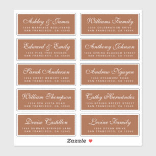 Chic Calligraphy Wedding Guest Address Labels