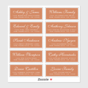Chic Calligraphy Wedding Guest Address Labels