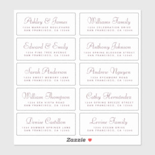 Chic Calligraphy Wedding Guest Address Labels