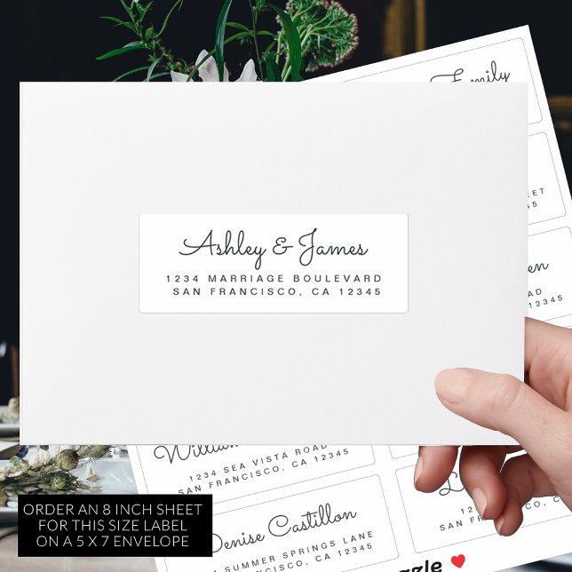 Chic Calligraphy Wedding Guest Address Labels (Creator Uploaded)