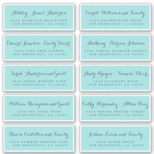 Chic Calligraphy Wedding Guest Address Labels