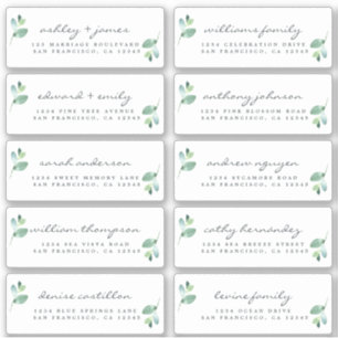 Chic Calligraphy Wedding Guest Address Labels