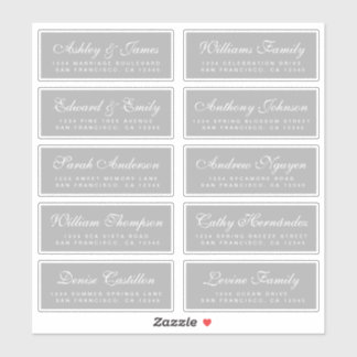 Chic Calligraphy Wedding Guest Address Labels