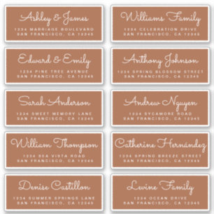 Chic Calligraphy Wedding Guest Address Labels
