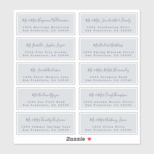 Chic Calligraphy Wedding Guest Address Labels