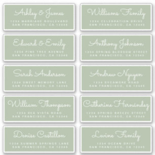 Chic Calligraphy Wedding Guest Address Labels
