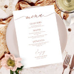 Chic Calligraphy Wedding Menu Card For Plate<br><div class="desc">A simple chic calligraphy wedding menu card. I do offer a free customisation service,  if you have any questions or special requests,  please feel free to contact me.</div>