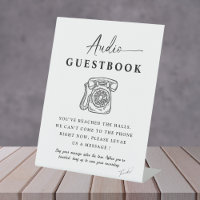 Chic Calligraphy Wedding Telephone Audio Guestbook