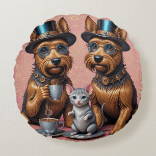 Chic Canine Companions Round Cushion