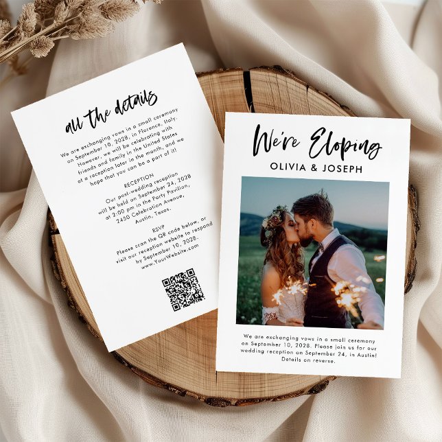 Chic Casual Script and Photo | We are Eloping Invitation (Creator Uploaded)