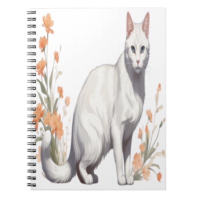 Chic Cat Notebook – Minimal Feline Cover Journal (Front)
