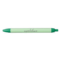 Chic Celadon Green Calligraphy name