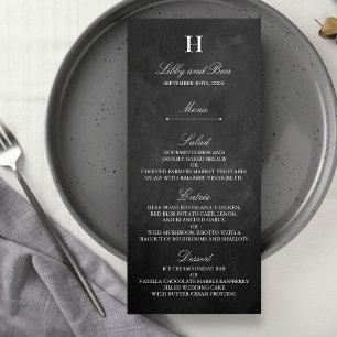 Chic Chalkboard Wedding Menu Template