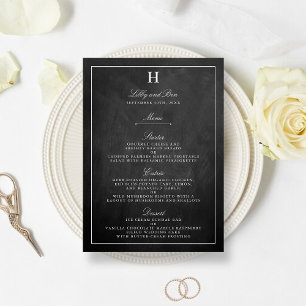 Chic Chalkboard Wedding Menu Template
