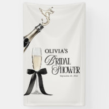 Chic Champagne Black & White Bridal Shower