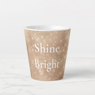 Chic Champagne Gold Sparkle Glitz Christmas Latte Mug