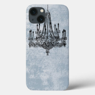 Chic Chandelier Blue Grunge iPhone 13 Case