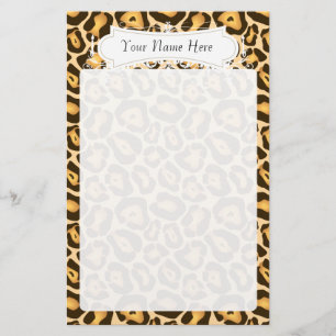 Chic Cheetah Fashion Print Personalised Stationery