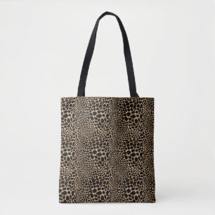 Chic Cheetah Print Brown Leopard Pattern Tote Bag