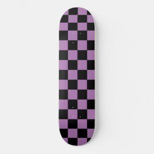 Chic Chequered (chequered) Lavender Purple & Black Skateboard