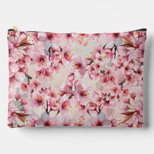 Chic Cherry Blossoms Make-Up Bag