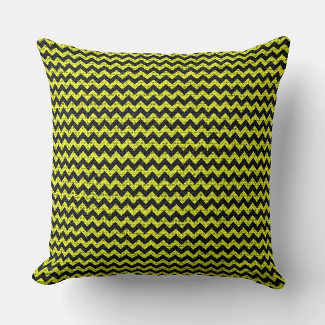 Chic Chevron Burlap Rustic #4 Cushion (Front)