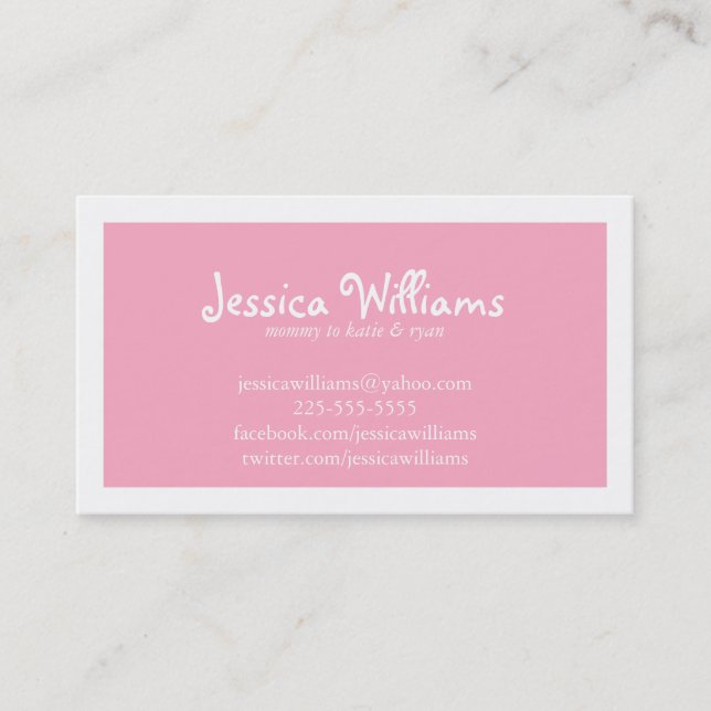 Chic Chevron Calling Card (Front)