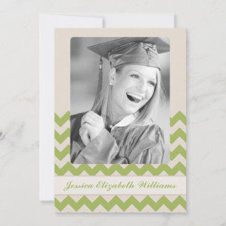 Chic Chevron Graduation Invitation