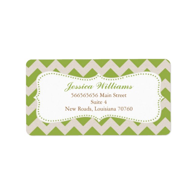 Chic Chevron Graduation Label (Front)