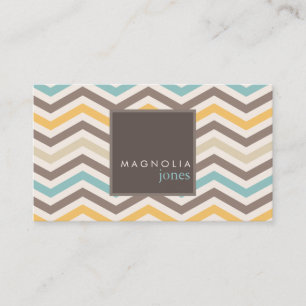 Chic Chevron Modern Professional Business Card