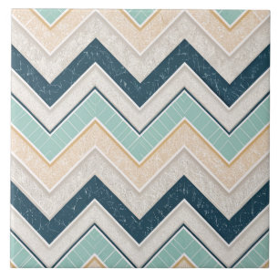 Chic Chevron Pattern Decorative 6" Square Ceramic Tile
