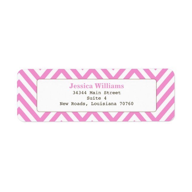 Chic Chevron Return Address Label (Front)