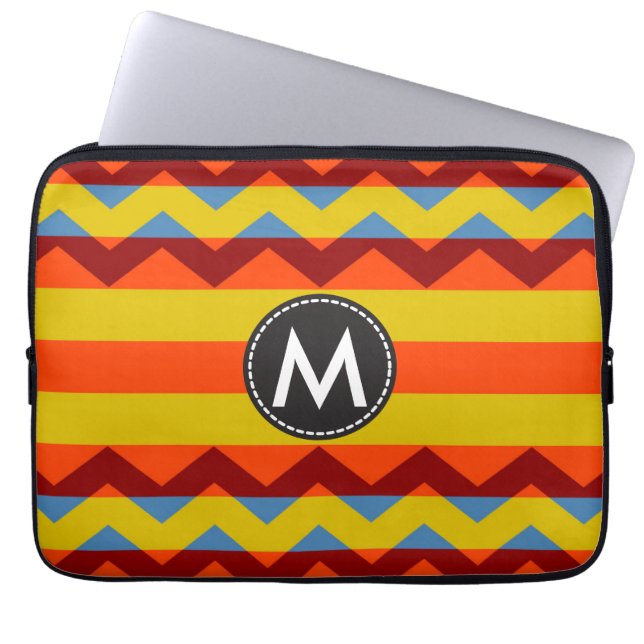 Chic Chevron Stripes Pattern #11 Laptop Sleeve (Front)