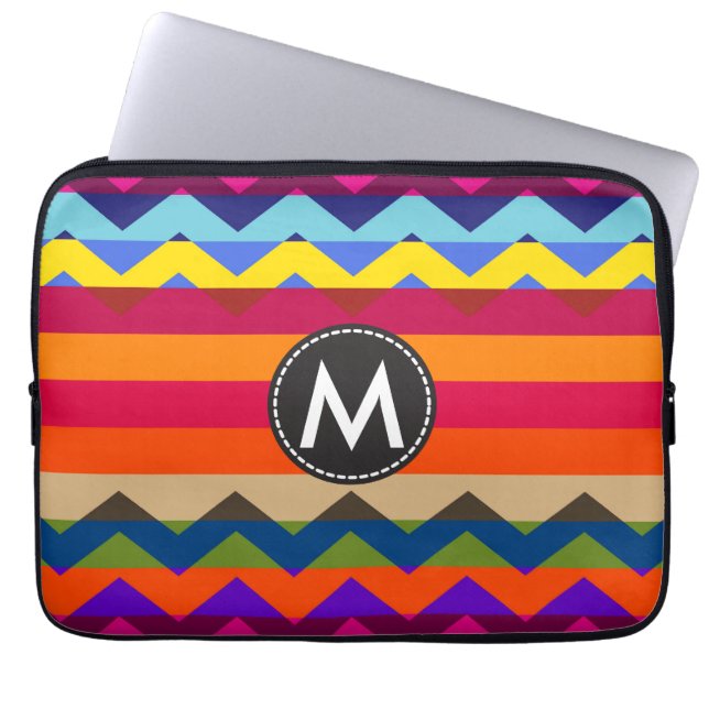 Chic Chevron Stripes Pattern #4 Laptop Sleeve (Front)