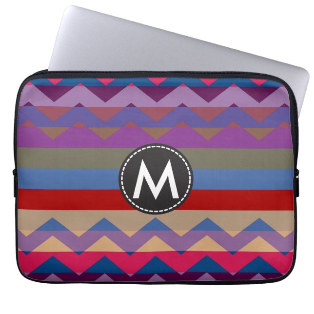 Chic Chevron Stripes Pattern #7 Laptop Sleeve (Front)