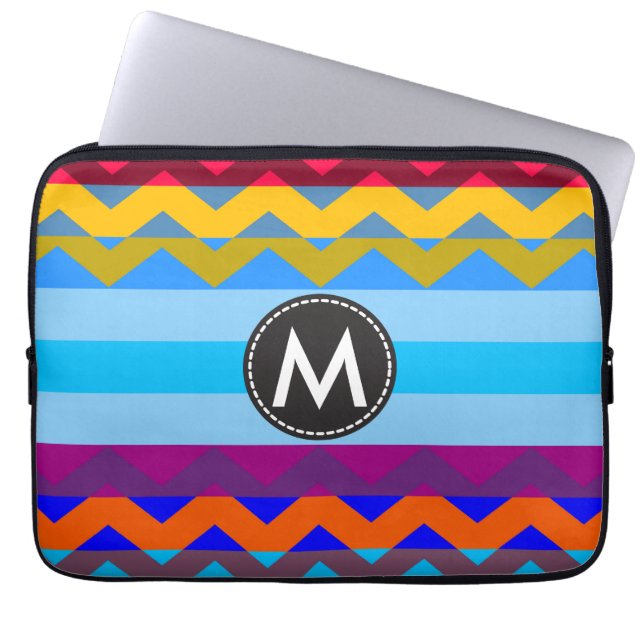 Chic Chevron Stripes Pattern #8 Laptop Sleeve (Front)