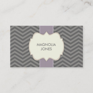 Chic Chevron Vintage Professional Business Card