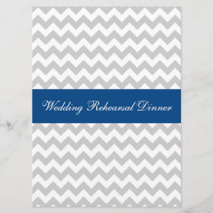 Chic Chevron Wedding Rehearsal Dinner Invite