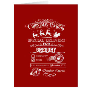 Chic Christmas Express Special Delivery Monogram