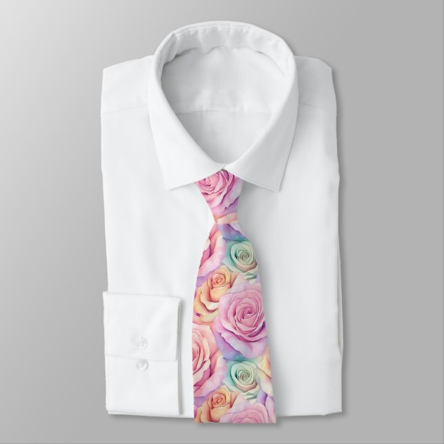 Chic Christmas Gift For Men Rose Tie (Tied)
