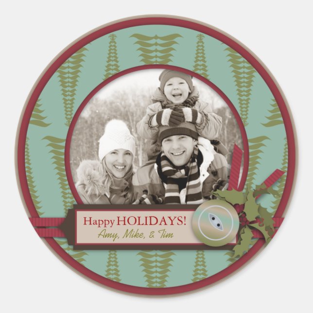 Chic Christmas Photo Sticker 2 (Front)