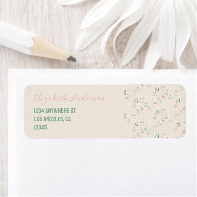 Chic Christmas Return Address Label (Insitu)