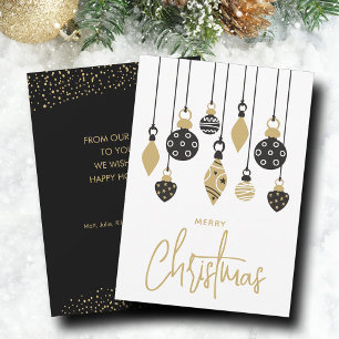 Chic Christmas Tree Ornaments Holiday Card