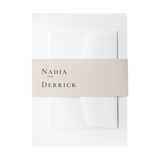 CHIC CIRCLE WEDDING INVITATION BELLY BAND (Front Example)
